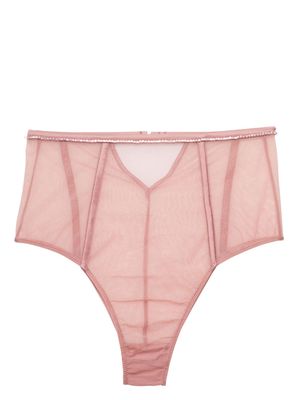 Fleur Du Mal Brilliant high-waist briefs - Pink