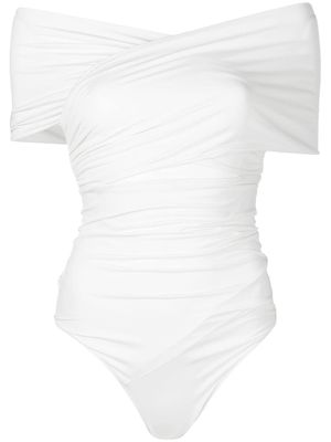 Fleur Du Mal cross-detail bodysuit - White