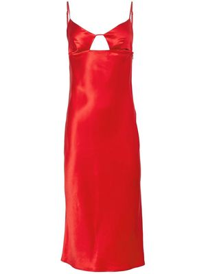 Fleur Du Mal Eco-Luxe keyhole slip dress - Red