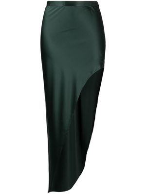 Fleur Du Mal high-waisted stretch-silk skirt - Green
