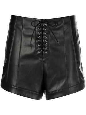 Fleur Du Mal lace-up high-waist shorts - Black