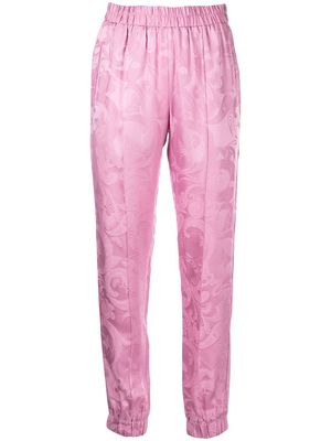 Fleur Du Mal paisley-jacquard straight trousers - Pink