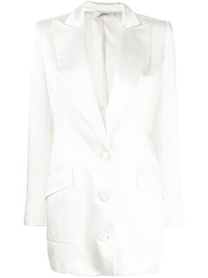 Fleur Du Mal peak-lapels tuxedo dress - White