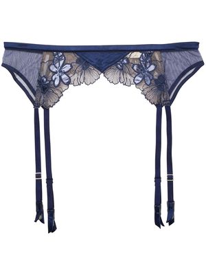 Fleur Du Mal Violet garter belt - Blue