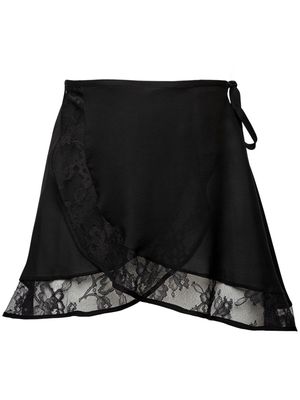 Fleur Du Mal wraparound high-waist skirt - Black