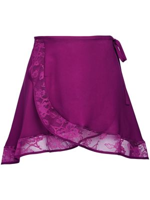 Fleur Du Mal wraparound high-waist skirt - Pink