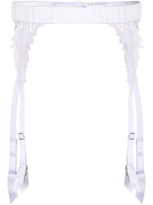 Fleur Of England Aria suspender belt - White