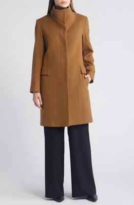 Fleurette Dusty Longline Wool Coat in Vicuna 