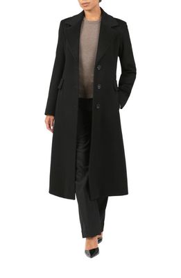 Fleurette Holland Longline Wool Coat in Black