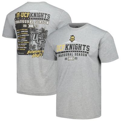FLOGROWN Men's Heather Gray UCF Knights Inaugural Big 12 Schedule T-Shirt