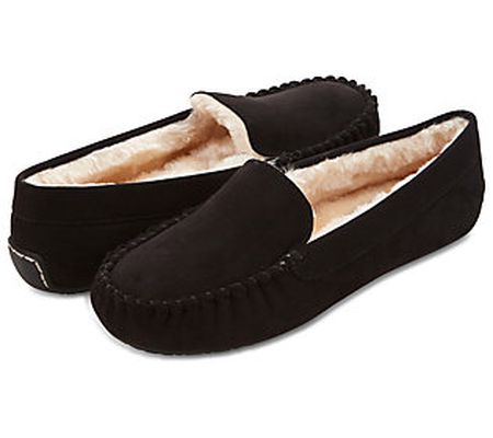 Floopi Women's Lily Moccasin Faux Suede Slipper