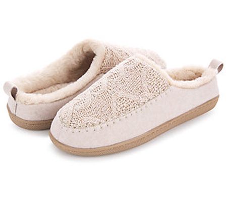 Floopi Women's Tori Cable Knit And Felt Clog Sl ippers