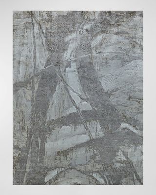 Floor Art Hand-Knotted Beige Rug, 10' x 14'