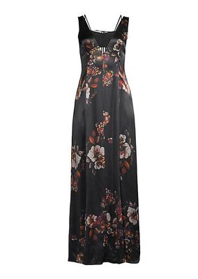 Flora Crepe-Back Satin Maxi Dress