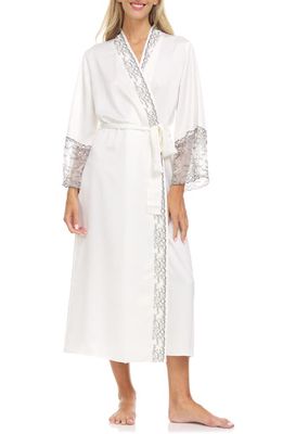 Flora Nikrooz Angelique Charmeuse Robe in Ivory