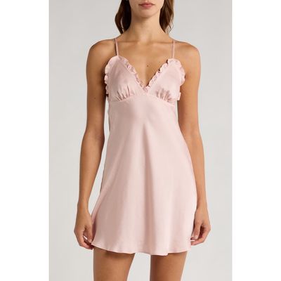 Flora Nikrooz Miraj II Satin Chemise in Pink 