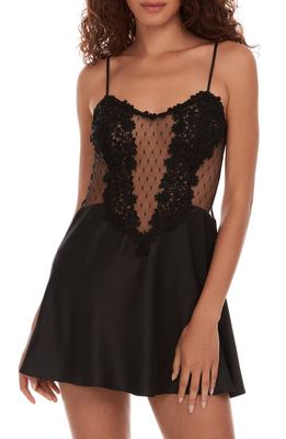 Flora Nikrooz Showstopper Chemise in Black 