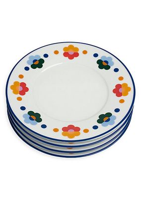 Floral 4-Piece Salad Plate Set