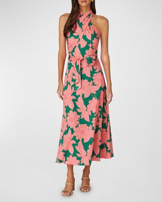 Floral Beekman Halter Midi Dress