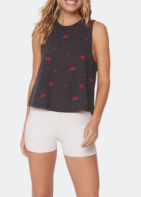 Floral Cropped Tank Top