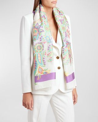 Floral Embroidered Scarf