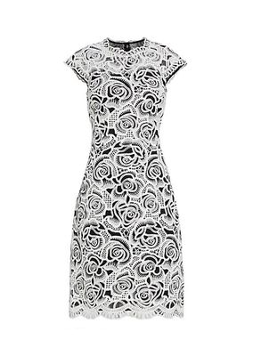 Floral Embroidered Sheath Dress