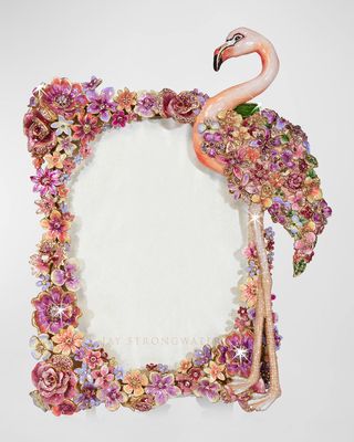 Floral Flamingo Picture Frame, 5" x 7"