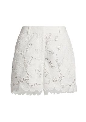 Floral Guipure Lace Shorts