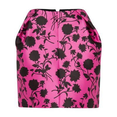 Floral-Print Mini Skirt