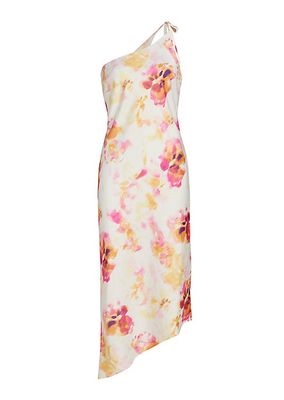 Floral-Printed Midi Slip Dress