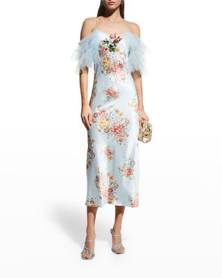 Floral Printed Slip Midi Dress