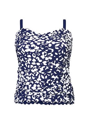 Floral Ruched Tankini Top