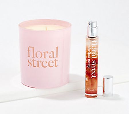 Floral Street Wonderland Bloom Candle & 0.34 oz Fragrance Set