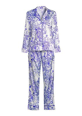 Floral Two-Piece Long Pajama Set