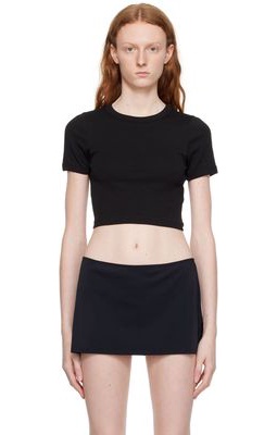 FLORE FLORE Black Car Cropped T-Shirt