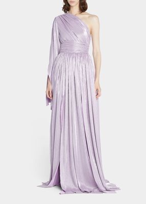 Florence Draped One-Shoulder Gown