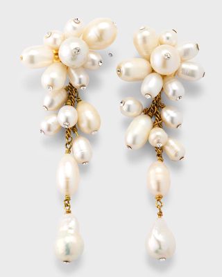 Florence Pearl and Crystal Drop Earrings