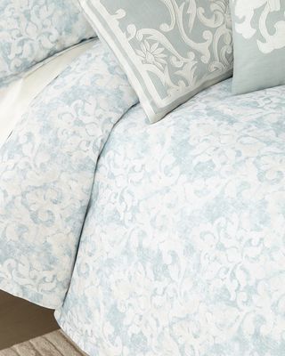 Florencia Faded Damask King Duvet Cover