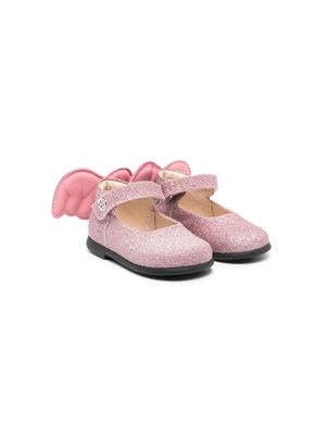 Florens appliqué-detail leather sandals - Pink