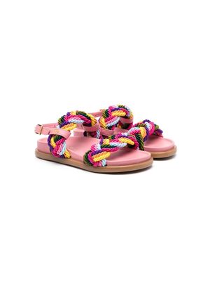 Florens braided-strap leather sandals - Pink