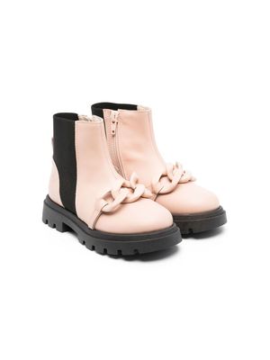 Florens chain-detail ankle boots - Neutrals