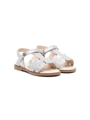 Florens glittered open-toe sandals - Silver