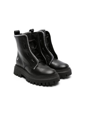 Florens Stivaletto embellished leather boots - Black
