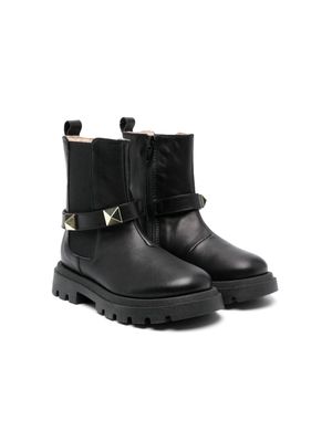 Florens stud-embellished leather ankle boots - Black