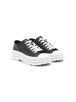 Florens two-tone leather sneakers - Black