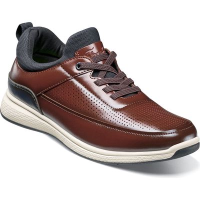 Florsheim Kids' Satellite Perforated Sneaker in Cognac 