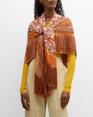 Flower Ceremony Maxi Carre Scarf