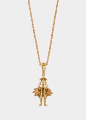 Flower Child Pendant Necklace in 18k Gold and Diamond