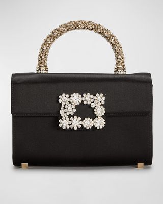 Flower Jewel Mini Top-Handle Bag