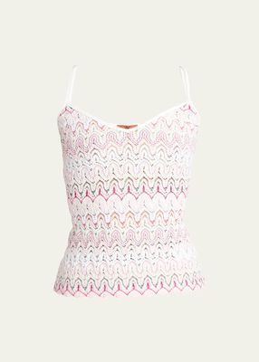 Flower Lace Raschel Tank Top